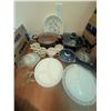 Image 1 : Kitchenware Lot with Cookware, Plates, and Mugs