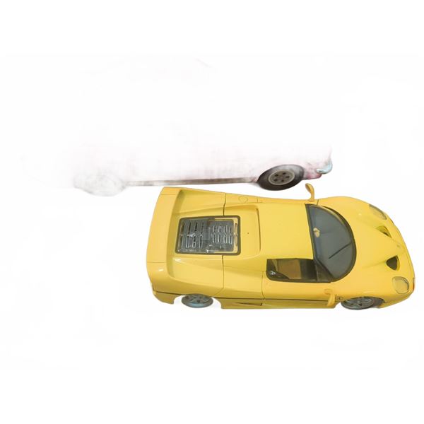 Two Diecast Model Cars - Red and Yellow