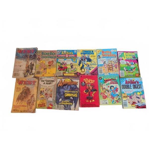 Comic Digest and Magazine Assortment, 12 Pieces