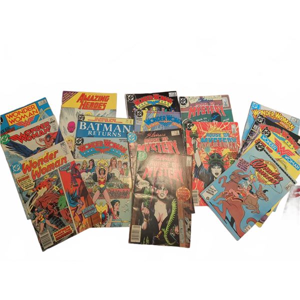 DC and Elvira Comic Books Including Wonder Woman