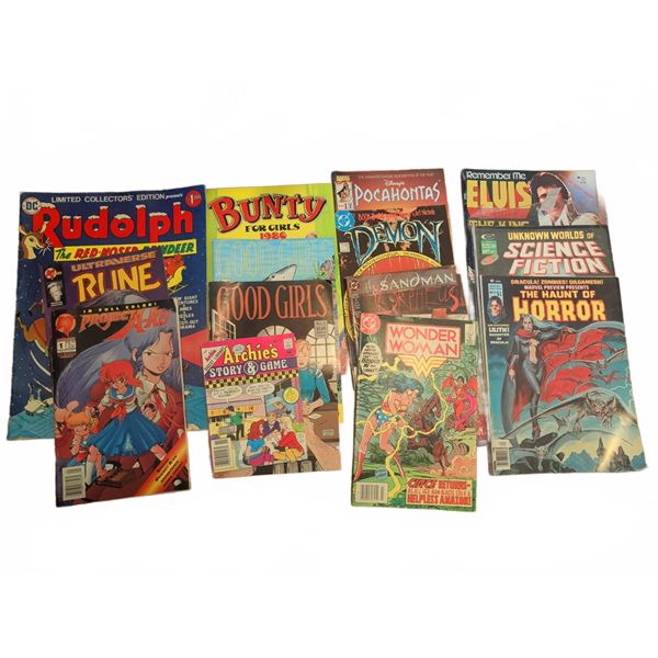 Comic and Magazine Lot Including DC, Archie, Marvel, and More