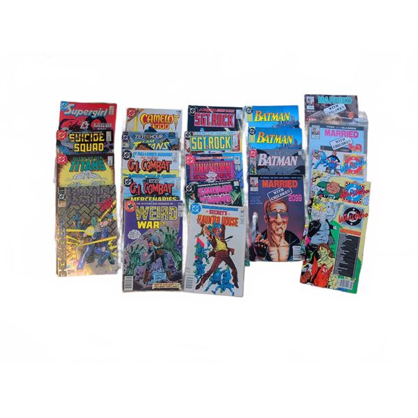 DC and Marvel Comic Book Lot, Supergirl, Suicide Squad, Batman, GI Combat, Married With Children