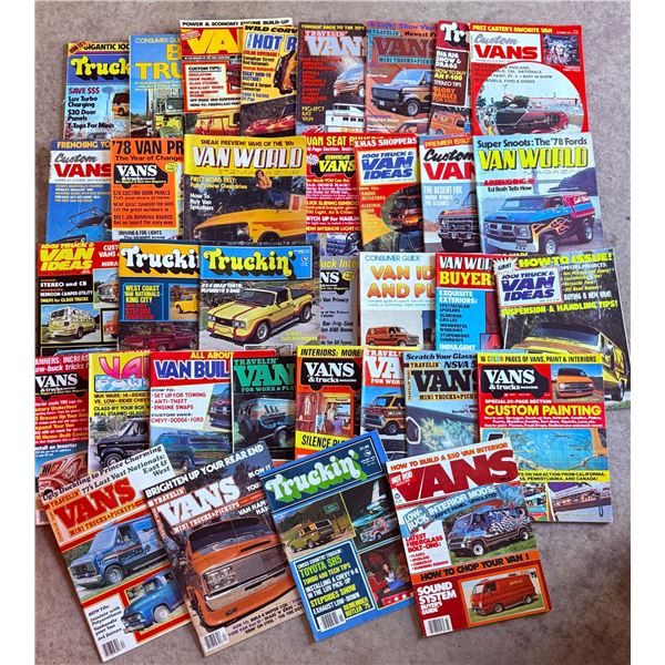 1970s–80s Van and Trucking Magazines Lot