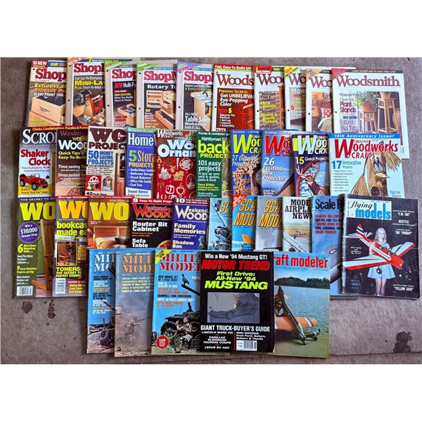 Woodworking and Model Magazine Lot, 26 Issues