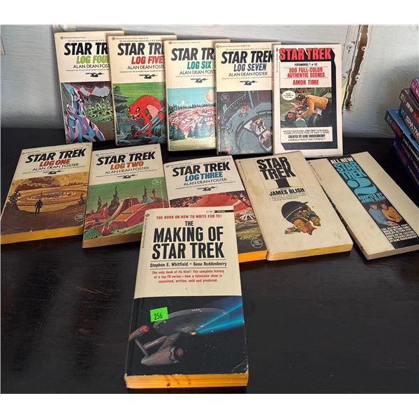 11 Star Trek Paperback Books Including The Making of Star Trek