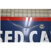 Image 3 : Vintage metal and porcelain sign "USED CARS" 65" top length X 54" bottom length X 30" H