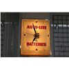 Image 1 : Vintage "Auto-Light Batteries" Associated Advertising Weston Ontario electric light up wall clock, w