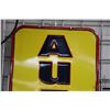 Image 2 : Vintage metal and porcelain Auto-Lite Batteries advertising sign, 39" H X 13" W