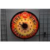 Image 1 : Vintage molded plastic electric AC Fire Ring Spark Plugs illuminating wall clock, working at time of