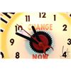 Image 2 : Vintage molded plastic electric AC Fire Ring Spark Plugs illuminating wall clock, working at time of