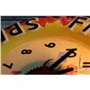 Image 4 : Vintage molded plastic electric AC Fire Ring Spark Plugs illuminating wall clock, working at time of