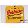 Image 5 : Vintage metal and porcelain Rislone Motor Oil thermometer (fahrenheit) 25 1/4" H X 10" W