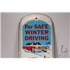 Image 6 : Vintage metal and porcelain Trico Wiper Blades advertising thermometer (fahrenheit) marked Made in U