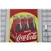 Image 3 : Vintage metal and porcelain Coca-Cola sign marked Made in Canada 1951, 53 1/4" H X 17 1/4"