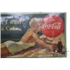Image 2 : Cardboard Coca-Cola advertising sign marked Lithograph in Canada, 27 1/2" H X 57" W
