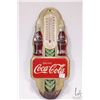 Image 1 : Vintage metal and porcelain Coca-Cola thermometer ( fahrenheit) 15 1/2" H X 7" W