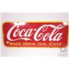 Image 1 : Vintage metal and porcelain sign "Coca-Cola- Sold Here Ice Cold" marked Vilas (1941) Made in Canada.