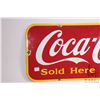 Image 2 : Vintage metal and porcelain sign "Coca-Cola- Sold Here Ice Cold" marked Vilas (1941) Made in Canada.