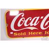 Image 5 : Vintage metal and porcelain sign "Coca-Cola- Sold Here Ice Cold" marked Vilas (1941) Made in Canada.