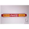 Image 1 : Vintage metal and porcelain "Enjoy Coca-Cola Here" door push, 31 1/2" X 3"