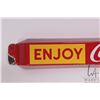 Image 2 : Vintage metal and porcelain "Enjoy Coca-Cola Here" door push, 31 1/2" X 3"