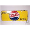 Image 1 : Vintage metal and porcelain 'Drink Pepsi-Cola" marked PM 24/49, 12 1/4" H X 29 1/4"