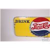 Image 2 : Vintage metal and porcelain 'Drink Pepsi-Cola" marked PM 24/49, 12 1/4" H X 29 1/4"