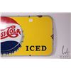 Image 7 : Vintage metal and porcelain 'Drink Pepsi-Cola" marked PM 24/49, 12 1/4" H X 29 1/4"