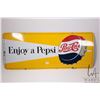 Image 1 : Vintage metal and porcelain "Enjoy A Pepsi" advertising sign, marked P & M Orillia and P.M.24E,  12"