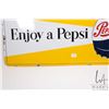 Image 8 : Vintage metal and porcelain "Enjoy A Pepsi" advertising sign, marked P & M Orillia and P.M.24E,  12"