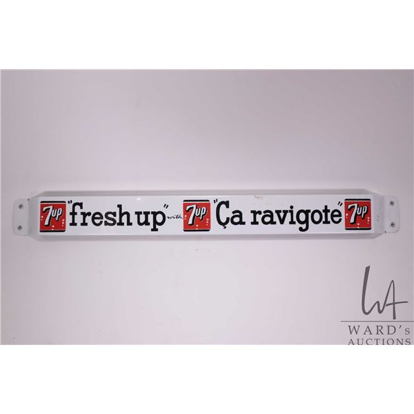 Vintage metal and porcelain  Fresh-up with 7UP  31 1/2  L X 3  W