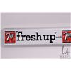 Image 4 : Vintage metal and porcelain "Fresh-up with 7UP" 31 1/2" L X 3" W