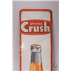 Image 5 : Vintage metal and porcelain Orange Crush advertisement sign 35 1/2" H X 8 1/2", marked Made in Canad