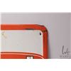 Image 6 : Vintage metal and porcelain Orange Crush advertisement sign 35 1/2" H X 8 1/2", marked Made in Canad