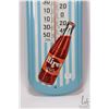 Image 2 : Vintage metal and porcelain Drink Hires thermometer (fahrenheit) marked Printed in Canada  27" H X 8