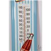Image 3 : Vintage metal and porcelain Drink Hires thermometer (fahrenheit) marked Printed in Canada  27" H X 8