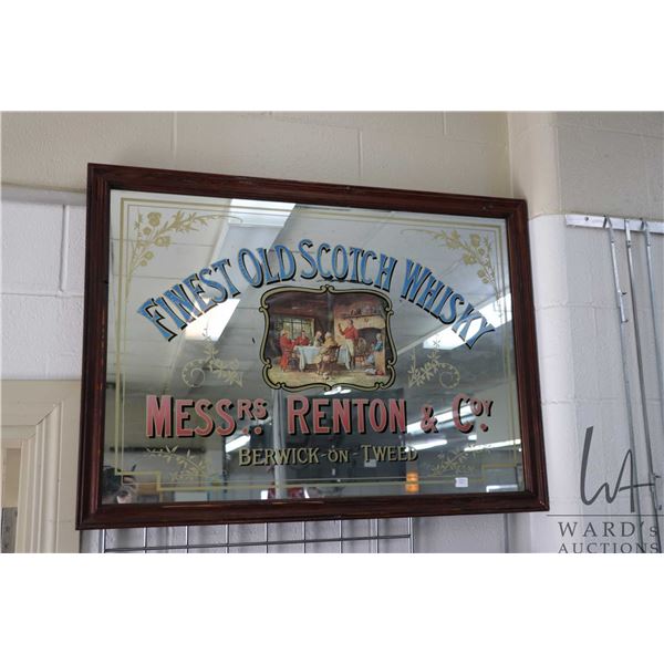 Framed The Finest Old Scotch Whisky Mess..rs Renton & Coy, Berwick-on-Tweed  mirror, 27  X 37 