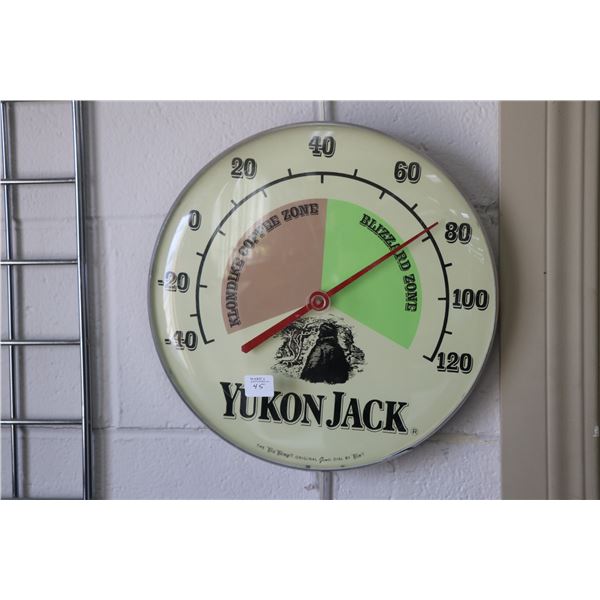 Vintage Yukon Jack thermometer marked The Tru Temp original Jumbo Dial by TCA, 12  in diameter