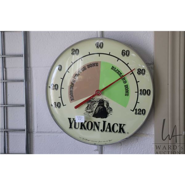 Vintage Yukon Jack thermometer marked The Tru Temp original Jumbo Dial by TCA, 12" in diameter