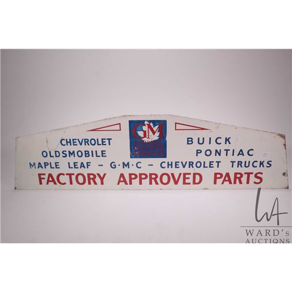 Vintage metal and porcelain GMC dealership sign 36  W X 10  H