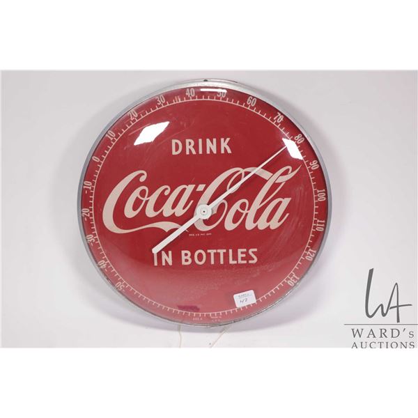 Vintage Coca-Cola 12  diameter temperature gauge