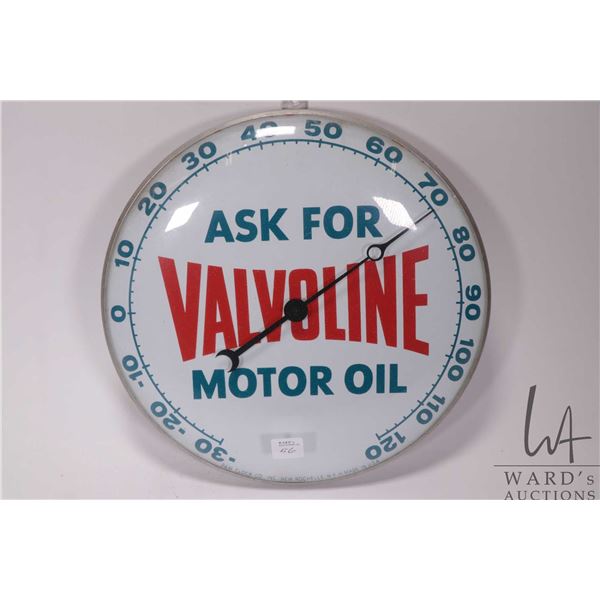 Vintage Valvoline Motor Oil 12" diameter temperature gauge