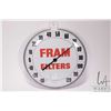 Image 1 : Vintage Fram Filters 12" diameter temperature gauge