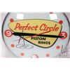 Image 2 : Vintage Perfect Circle Piston Rings electric wall mount clock, 16" in diameter, working at time of c