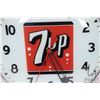 Image 2 : Vintage 7UP electric wall mount clock, 16" in diameter, working at time of cataloguing, needs bulb
