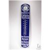 Image 1 : Vintage metal and porcelain "Dr. Chases Linseed and Turpentine" wall mount thermometer, 39" tall x 8