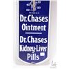 Image 2 : Vintage metal and porcelain "Dr. Chases Linseed and Turpentine" wall mount thermometer, 39" tall x 8