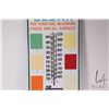 Image 3 : Vintage metal and porcelain "Luxor Paints" wall mount thermometer, 30" tall x 10" wide