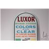 Image 4 : Vintage metal and porcelain "Luxor Paints" wall mount thermometer, 30" tall x 10" wide