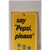 Image 4 : Vintage metal and porcelain "Pepsi" wall mount thermometer dated 1964, 28" tall x 7-1/4" wide